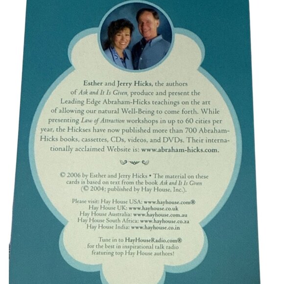 Ask and It Is Given Cards 60-Card Deck Esther & Jerry Hicks Abraham Like New - Picture 5 of 6